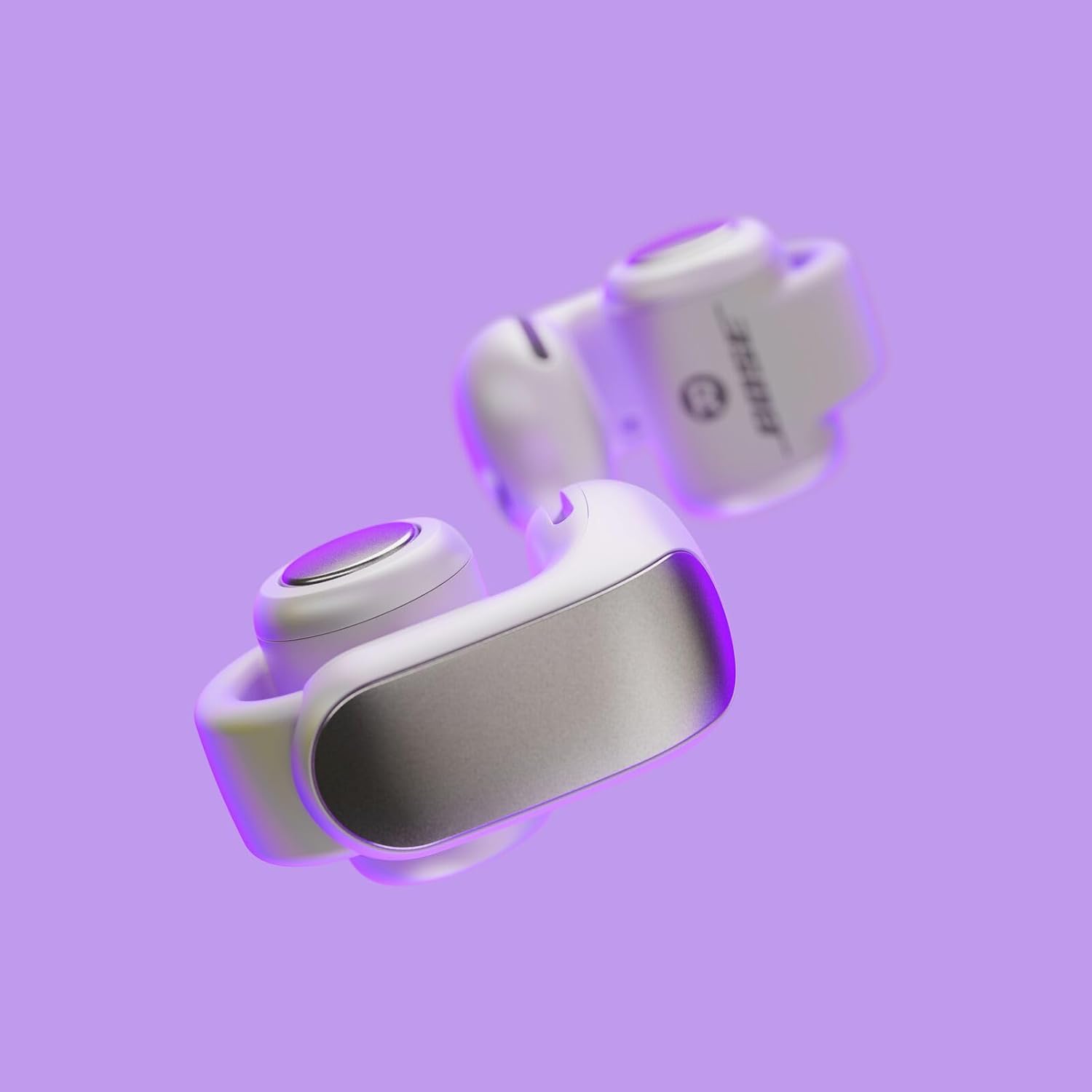 Bose Ultra Open Earbuds - Bluetooth Open Ear Earbuds with OpenAudio for Awareness, Clip-On Design for Comfort, Water Resistant, Up to 48 Hrs of Playtime, White Smoke