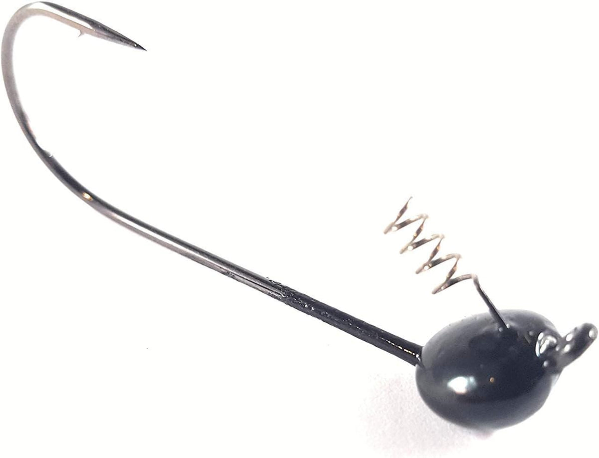 Reaction Tackle Tungsten Shaky Head Jigs for Bass Fishing, Finesse Jig Heads with Standard and EWG Hook Options for Largemouth and Smallmouth Bass (5-Pack)