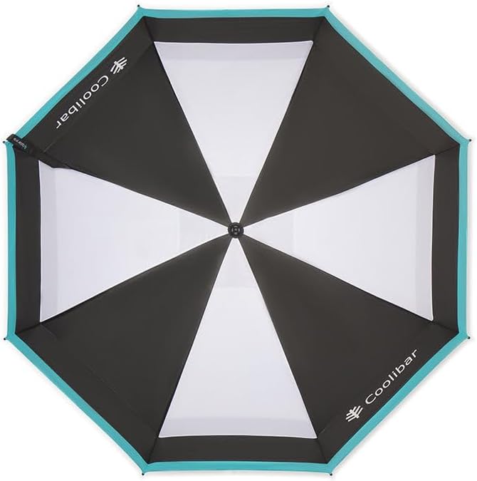 Coolibar Golf Umbrella - UPF 50+ Sun Protection - Tournament in Black/White Colorblock