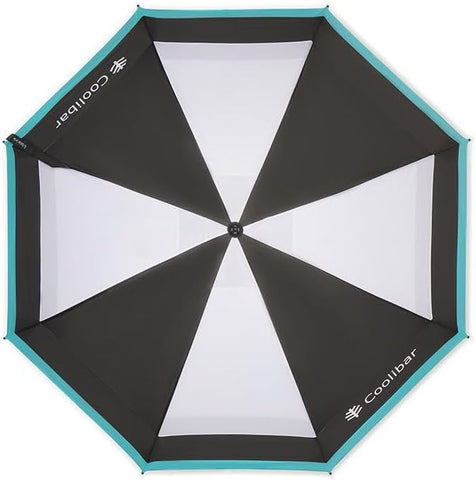 Coolibar Golf Umbrella - UPF 50+ Sun Protection - Tournament in Black/White Colorblock