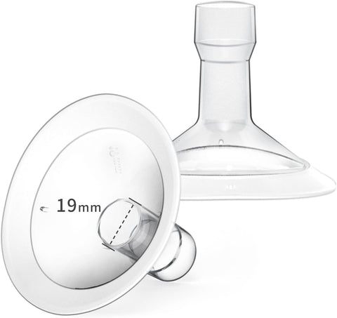 19mm Oval Flanges Breast Pump Parts Compatible with Medela Breast Pumps PersonalFit, Maxflow, Freestyle Flex Swing Maxi Connector