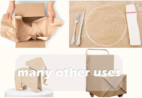 PerkHomy 48" x 1,440" (120') Coffee Kraft Paper Roll for Craft Bulletin Board Paper Art Table Covering Crafting Gift Wrapping Bouquet Packing Parcel 80GSM 55LB (Coffee, 48" x 120')