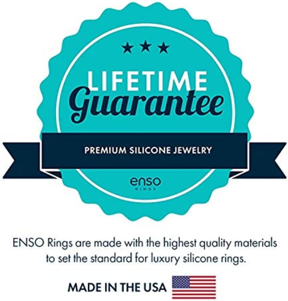Enso Rings Dual Tone Silicone Wedding Ring – Two Tone Hypoallergenic Wedding Band – Comfortable Band for Active Lifestyle - Medical Grade Silicone – 1.75mm Thick Unisex Band