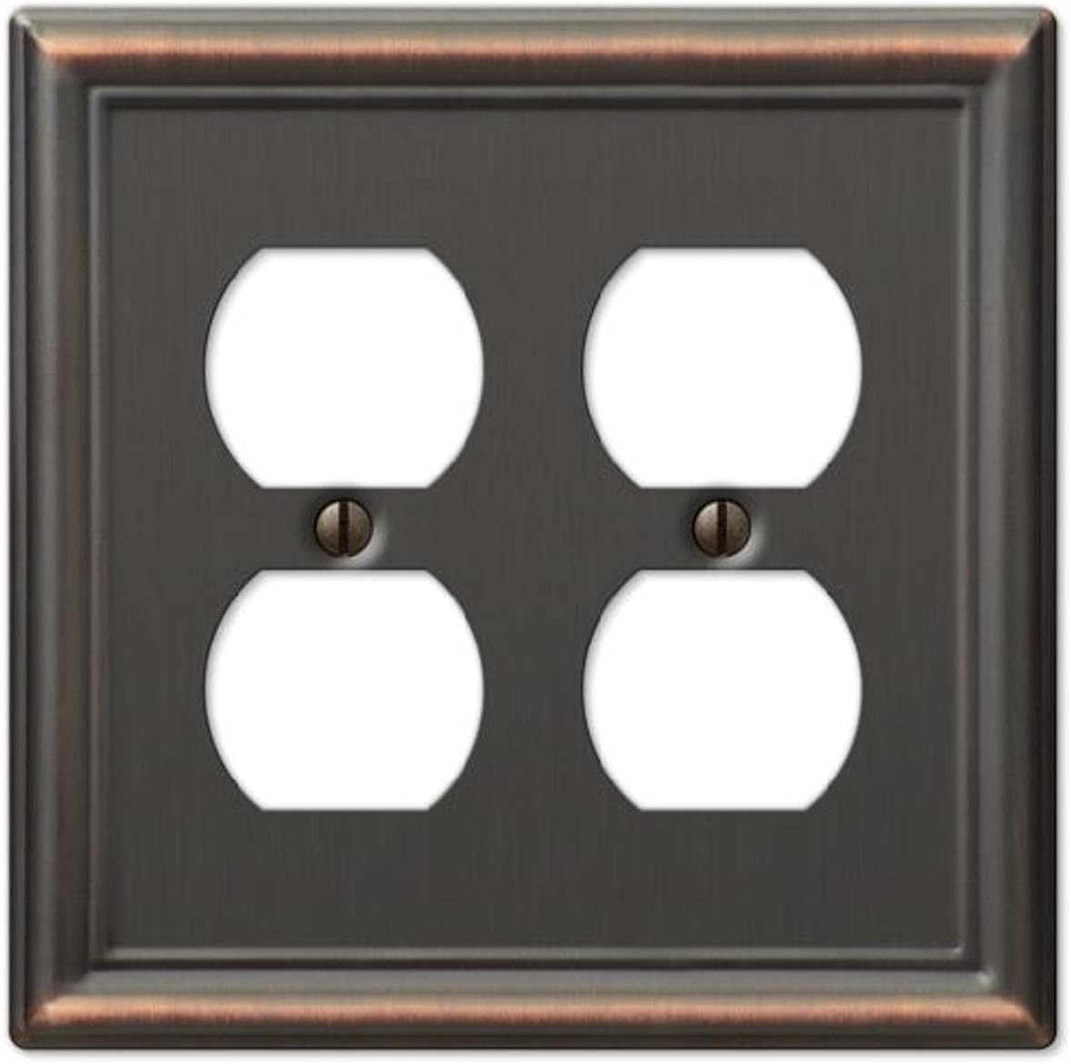 AmerTac 149TTDBN Chelsea Steel Double Toggle/Single Duplex Wallplate, Brushed Nickel