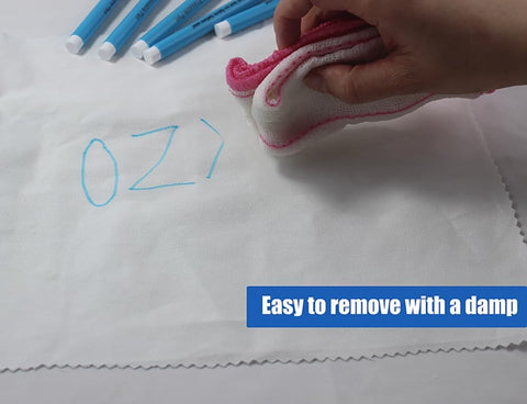 OZXTYO Washable Fabric Markers for Sewing,5 Pack,Blue,Erasable