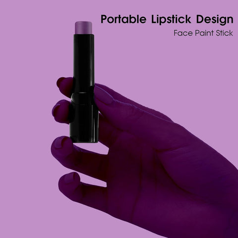 BADCOLOR Dark Purple Face Body Paint Stick, Sweatproof Eye Black Body Paint Sticks for Sports, Non-Toxic Facepaint for Halloween SFX Makeup Cosplay Joker Zombie Vampire Costume Parties