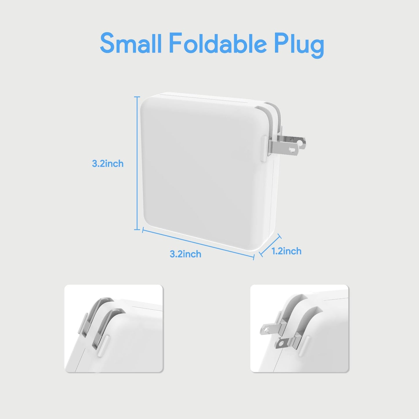 Mac Book Pro Charger - 87W USB C Power Adapter Compatible with 13/14/15 Inch After 2016, for Mac Book Air After 2018, Works 70W 67W 61W 30W 29W, Include Charge Cable（6.6Ft）