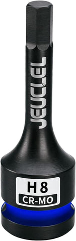 8mm Hex Impact Bit Socket, H8 1/2" Drive Allen Socket, Cr-Mo Steel