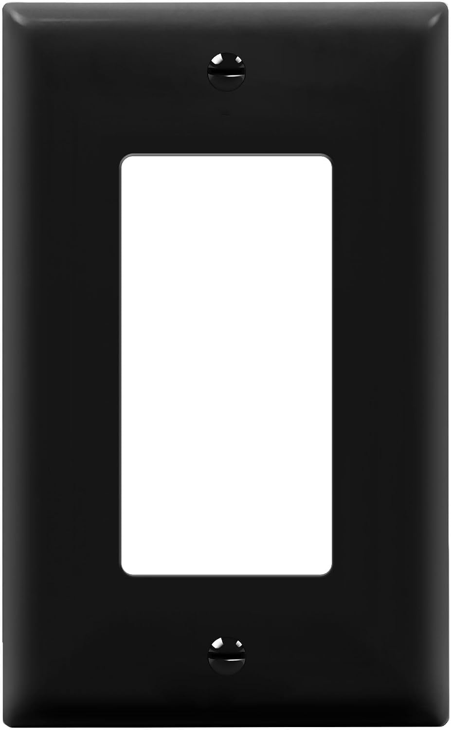 ENERLITES 1-Gang Black Decorator Light Switch Outlet Wall Plate Cover