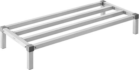 VEVOR Aluminum Dunnage Rack, 48” x 20” Commercial Food Floor Rack, 8” Off the Floor, 1000 lbs Capacity All-Welded Aluminum Storage, for Storage in Restaurants, Kitchens, Garages and Vehicles