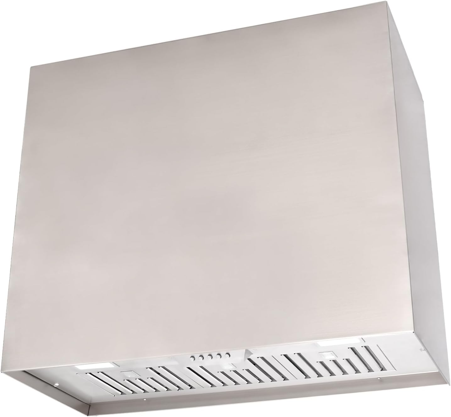 Akicon Stainless Steel Range Hood, Modern Box Kitchen Hood with Powerful Vent Motor, Wall Mount, 36”W*30”H*14”D, Brushed Stainless (AK-HS36H-BS)