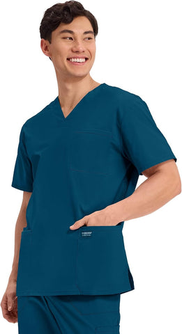 Cherokee WW Professionals Men's V-Neck Scrub Top 4 Pockets Medical Shirt