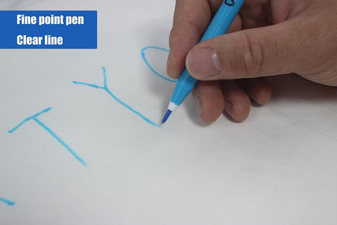 OZXTYO Washable Fabric Markers for Sewing,5 Pack,Blue,Erasable