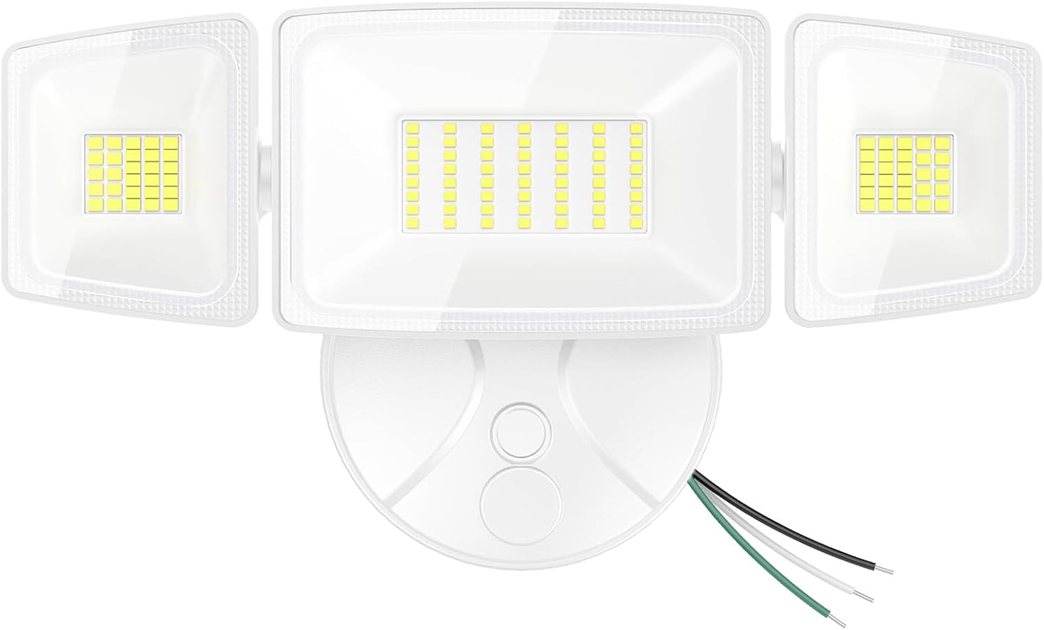 Onforu 75W Flood Lights Outdoor, 7000LM Brightness Security Lights Switch Controlled, 3 Adjustable Heads, IP65 Waterproof, 6500K Wall Mount Exterior LED Flood Light