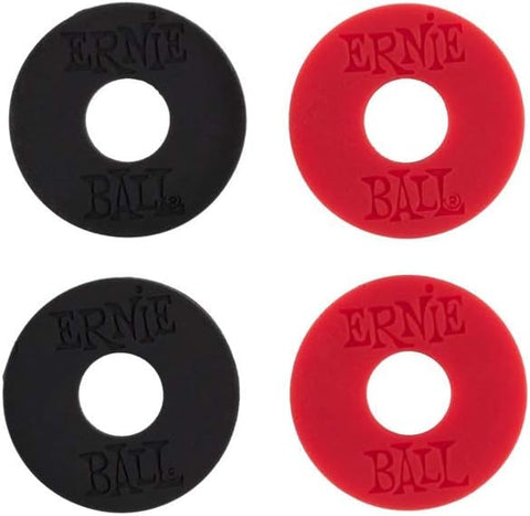 Ernie Ball Strap Blocks, Rubber (P04603), Red & Black