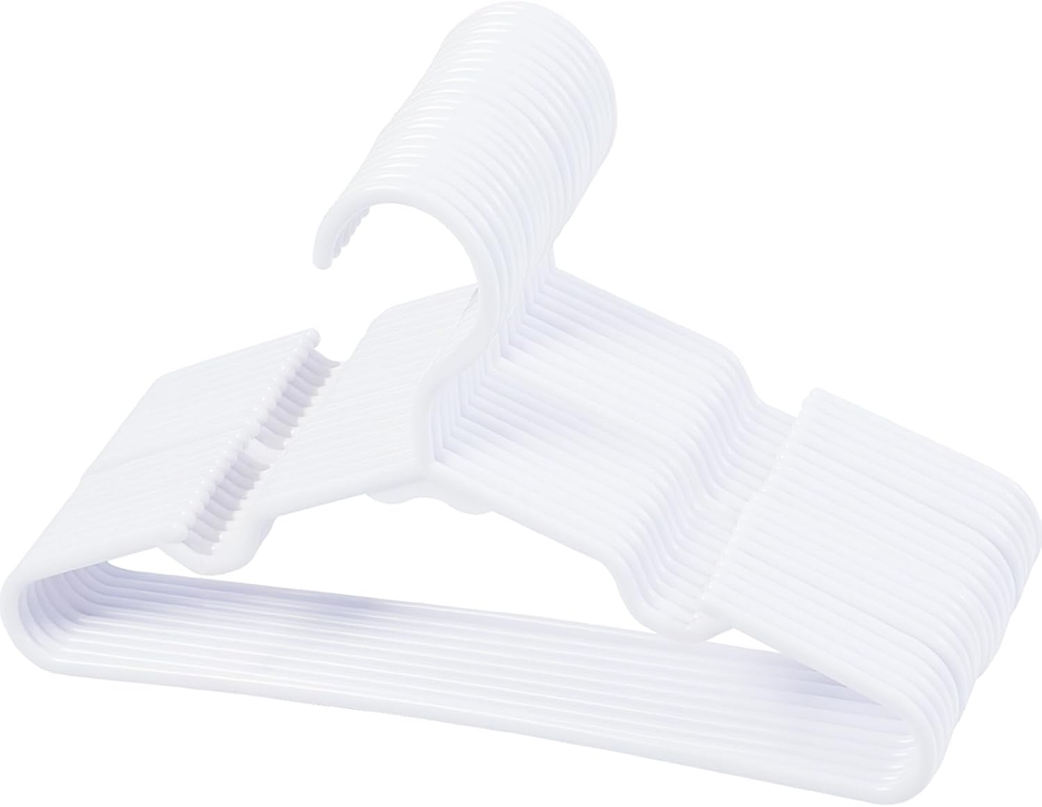 20 Pack White Baby Nursery Closet Hangers,Kids Plastic Hangers,Non-Slip Laundry Infant Pant & Coat Hangers for Newborn Clothes,Ultra-Thin Child Clothes Hangers for Girls Boys Toddler Kids