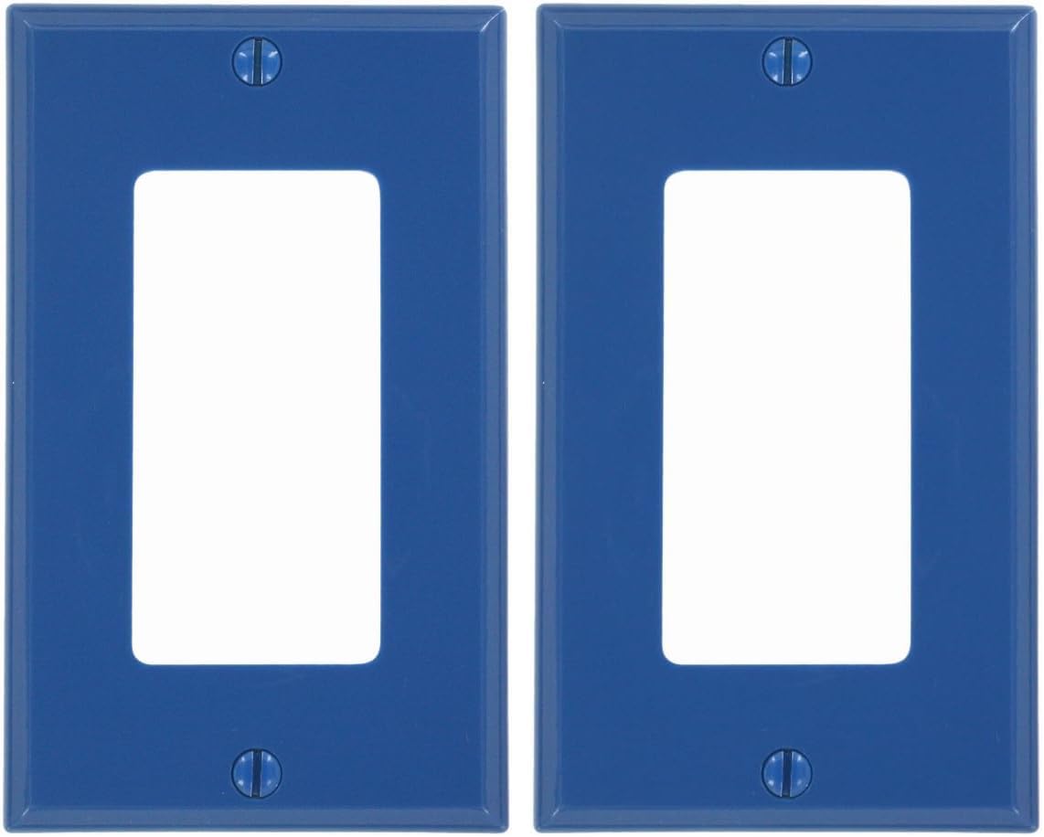 Leviton 1-Gang Decora/GFCI Device Wallplate, Standard Size, Thermoplastic Nylon, Device Mount, 80401-NT, Light Almond