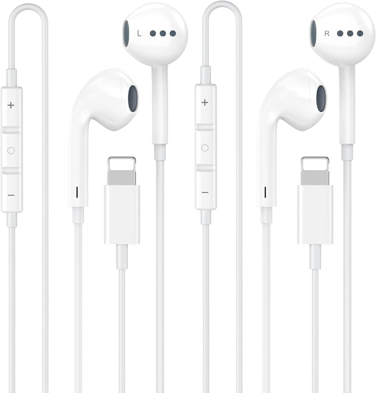 GAXIWILO 2 Packs for iPhone Headphones Wired Earbuds | Earphones with Built-in Microphone & Volume Control HiFi Stereo Nosie Reduction Compatible for 14 13 12 11 Pro Max