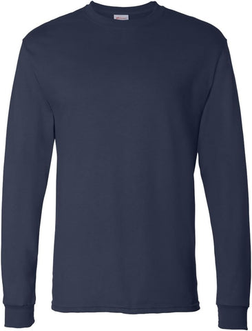 Hanes Men's Essentials Long-Sleeve T-Shirt, Crewneck Cotton T-Shirts for Men, 2-Pack