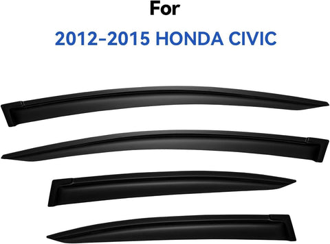 Window Visors Rain Guards for 2012 2013 2014 2015 Honda Civic Sedan