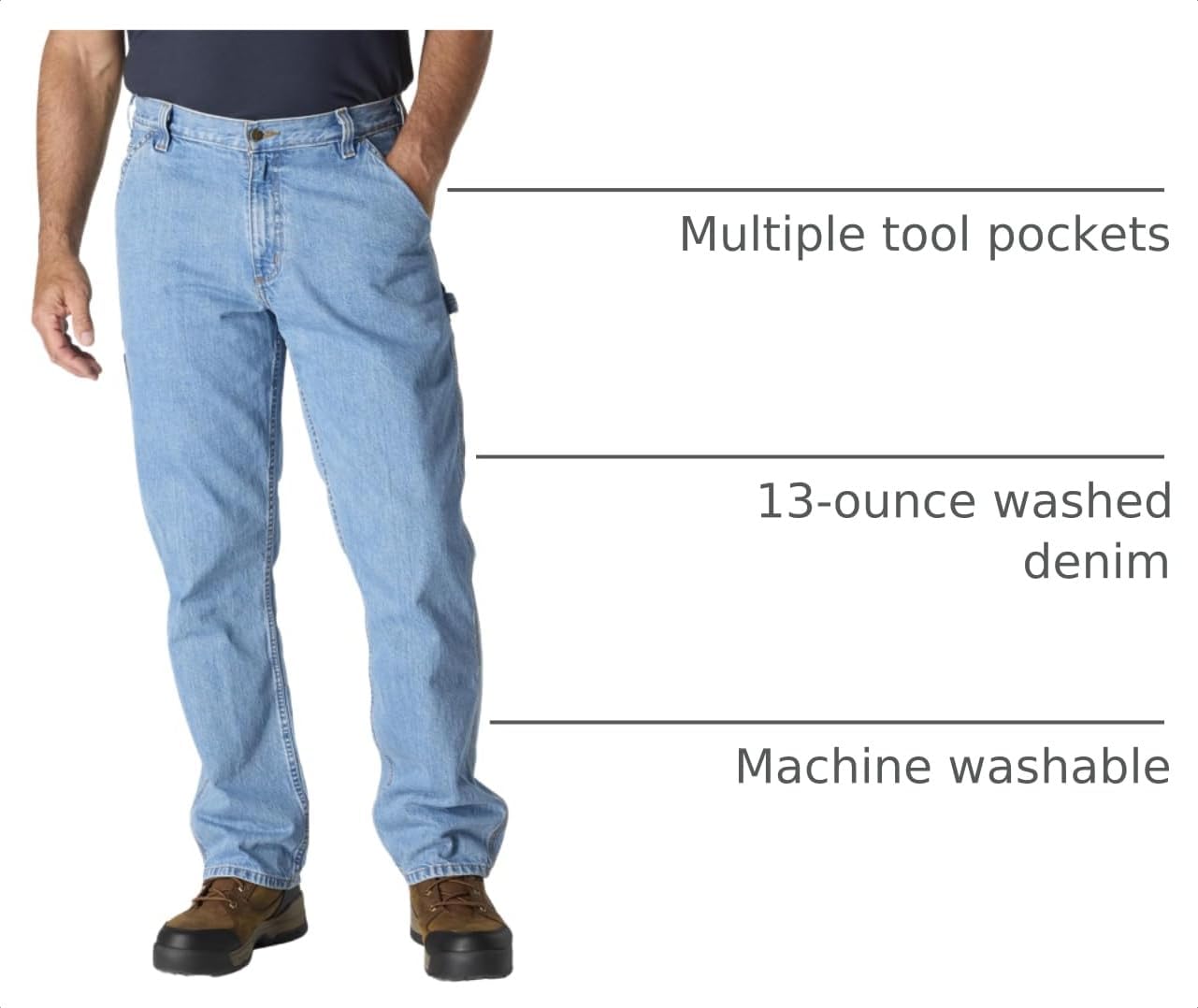 Carhartt Men's Loose Straight Denim Dungaree