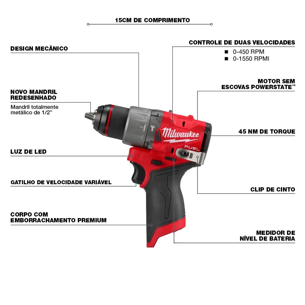 Milwaukee Electric - M12 Fuel. 1/2 Hammer Drill-Driver