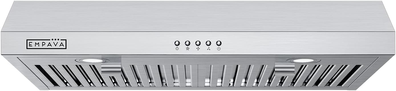 Empava Ductless Under Cabinet Range Vent Hood 30 Inch, Button Control