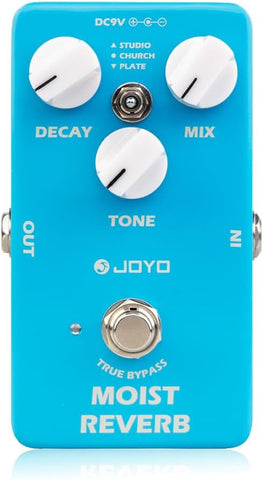 JOYO Digital Reverb Guitar Pedal, 32-bit DSP with 3 Modes (Studio/Church/Plate) & Decay/Mix/Tone Control, True Bypass (MOIST JF-20)