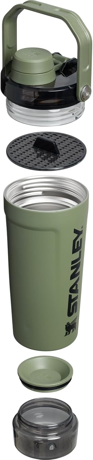 STANLEY Vitalize Shaker Bottle, 20 oz, Dried Pine