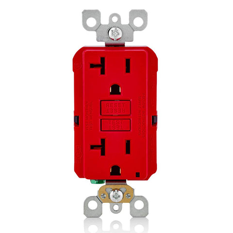 Leviton GFNT2-W Self-Test SmartlockPro Slim GFCI Non-Tamper-Resistant Receptacle with LED Indicator, Wallplate Included, 20-Amp, White