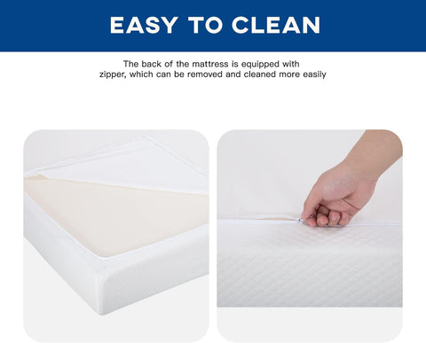 FDW | 6 Inch Queen Mattress | Medium Firm | Gel Memory Foam | White