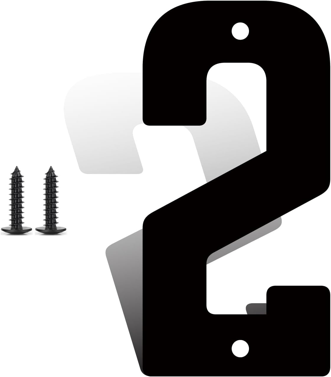 4 Inch Metal House Numbers, Metal Address Numbers, Modern Black House Number for Outside, Outdoor Address Number for Apartment Home Street Office Mailbox (2)