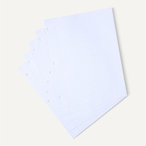 Amazon Basics College Ruled Loose Leaf Paper, 11" x 8.5", 150 Sheets, White, No Binding, 1-Pack
