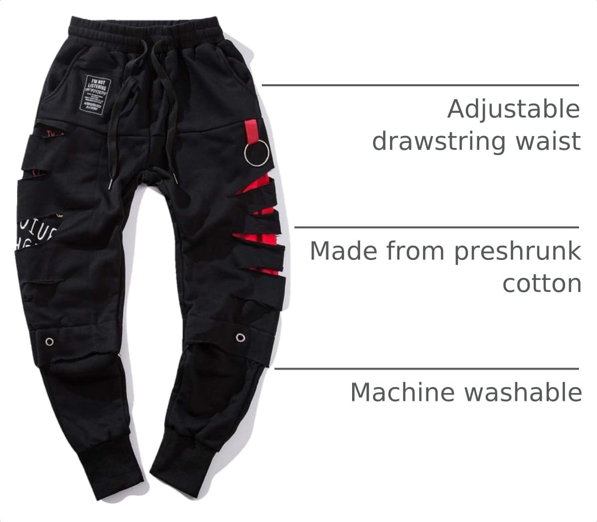 Niepce Inc Men's Japanese Streetwear Jogger Pants for Men