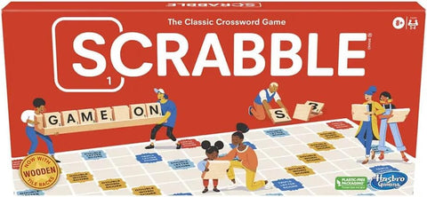 Hasbro Gaming Scrabble Board Game, Classic Word Games for Kids Ages 8 and Up, Fun Family Game for 2-4 Players, The Classic Crossword Game