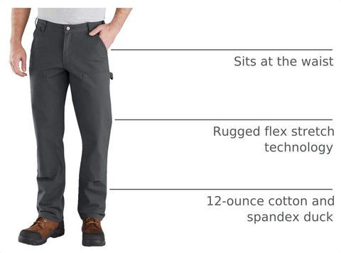 Carhartt Men's Relaxed Straight Rugged Flex® Duck Double-Front Dungaree