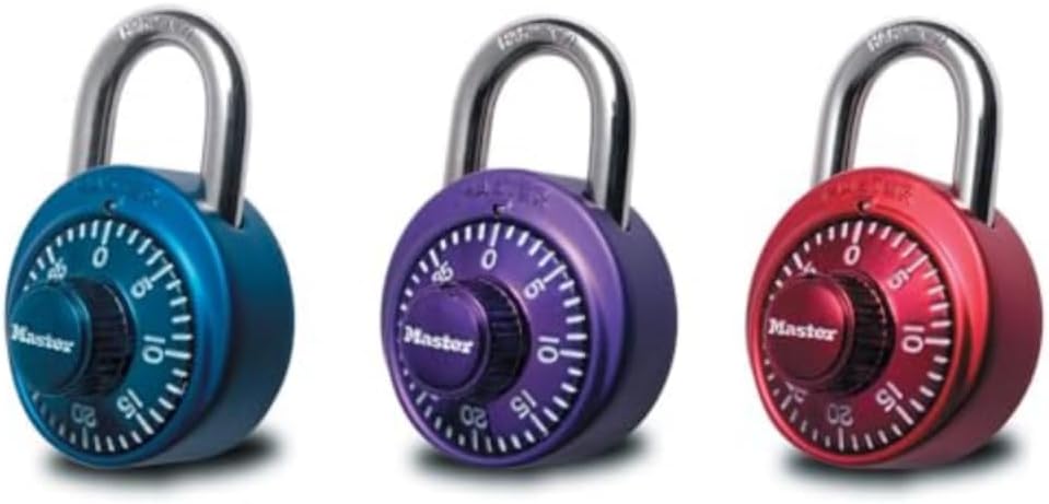 Master Lock Combination Padlock, Locker Lock, for Gym and School 1530DCM