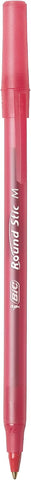 BIC Round Stic Xtra Life Red Ballpoint Pens, Medium Point, 1.0mm, 10-Count