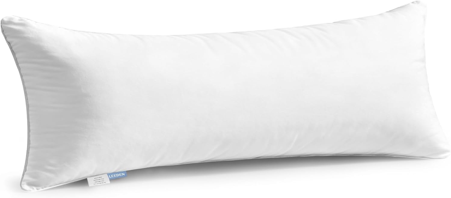 Leeden 14x36 Lumbar Throw Pillow Inserts Set of 1-100% Cotton Cover