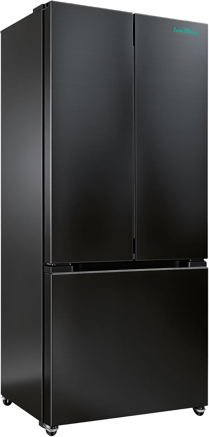 17.7 Cu.Ft. French Door Refrigerators, 30" Full Size Refrigerator (Black)