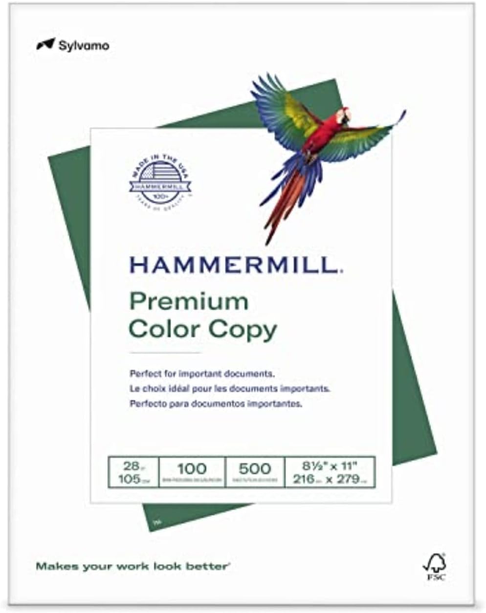 Hammermill Printer Paper, Premium Color 28 lb Copy Paper, 19 x 13-1 Ream (500 Sheets) - 100 Bright, Made in the USA, 106126R