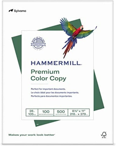 Hammermill Printer Paper, Premium Color 28 lb Copy Paper, 19 x 13-1 Ream (500 Sheets) - 100 Bright, Made in the USA, 106126R