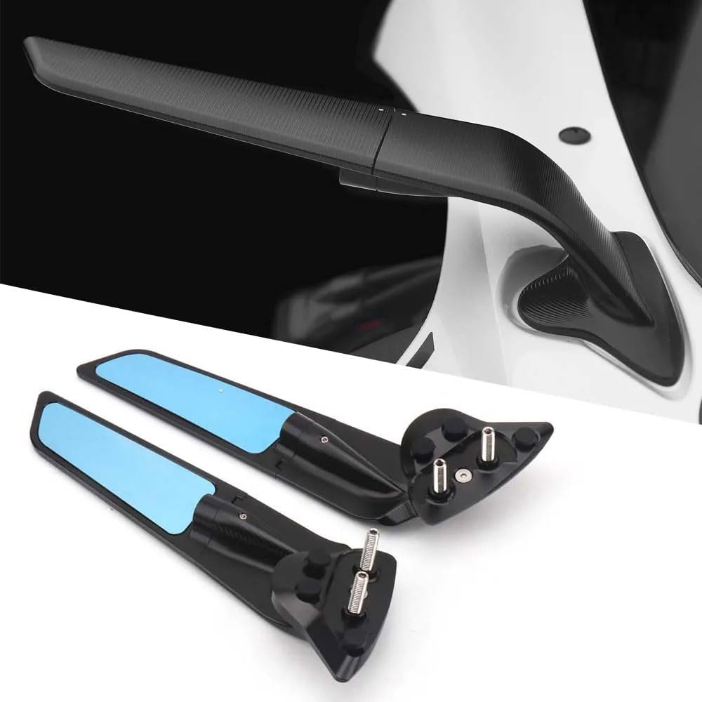 Fit for Yamaha YZF R7 2021-2023 2024 2025/ YZF R9/ YZF R6 2017-2020 Motorcycle Accessories Black Rearview Mirrors 360° Rotatable Wind Wing Side Mirrors for YZF R9 2025-2026