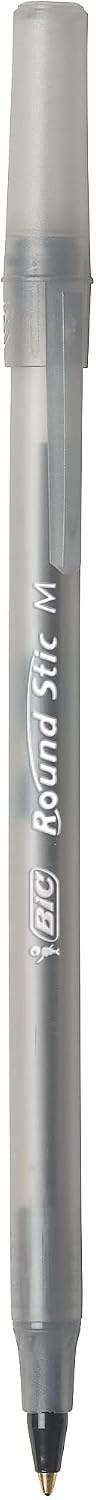 BIC Round Stic Xtra Life Ballpoint Pen, Ultra Long Lasting and Consistent Ink Flow, 60-Count in Black Ink
