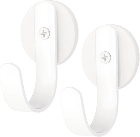 Magnetic Wreath Hanger for Metal Front Door, Fridge, White, 2 Pcs