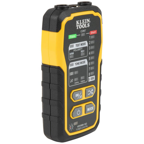 Klein Tools VDV500-163 Wire Tracer Digital Tone Generator Continuity Cable Tester for for Ethernet, Telephone, Speaker, Coax, and Data Cables RJ45, RJ11, RJ12