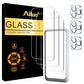 Ailun 3 Pack Screen Protector for iPhone 15 Pro Max [6.7 inch] + 3 Pack Camera Lens Protector with Installation Frame,Sensor Protection,Dynamic Island Compatible,Case Friendly Tempered Glass Film