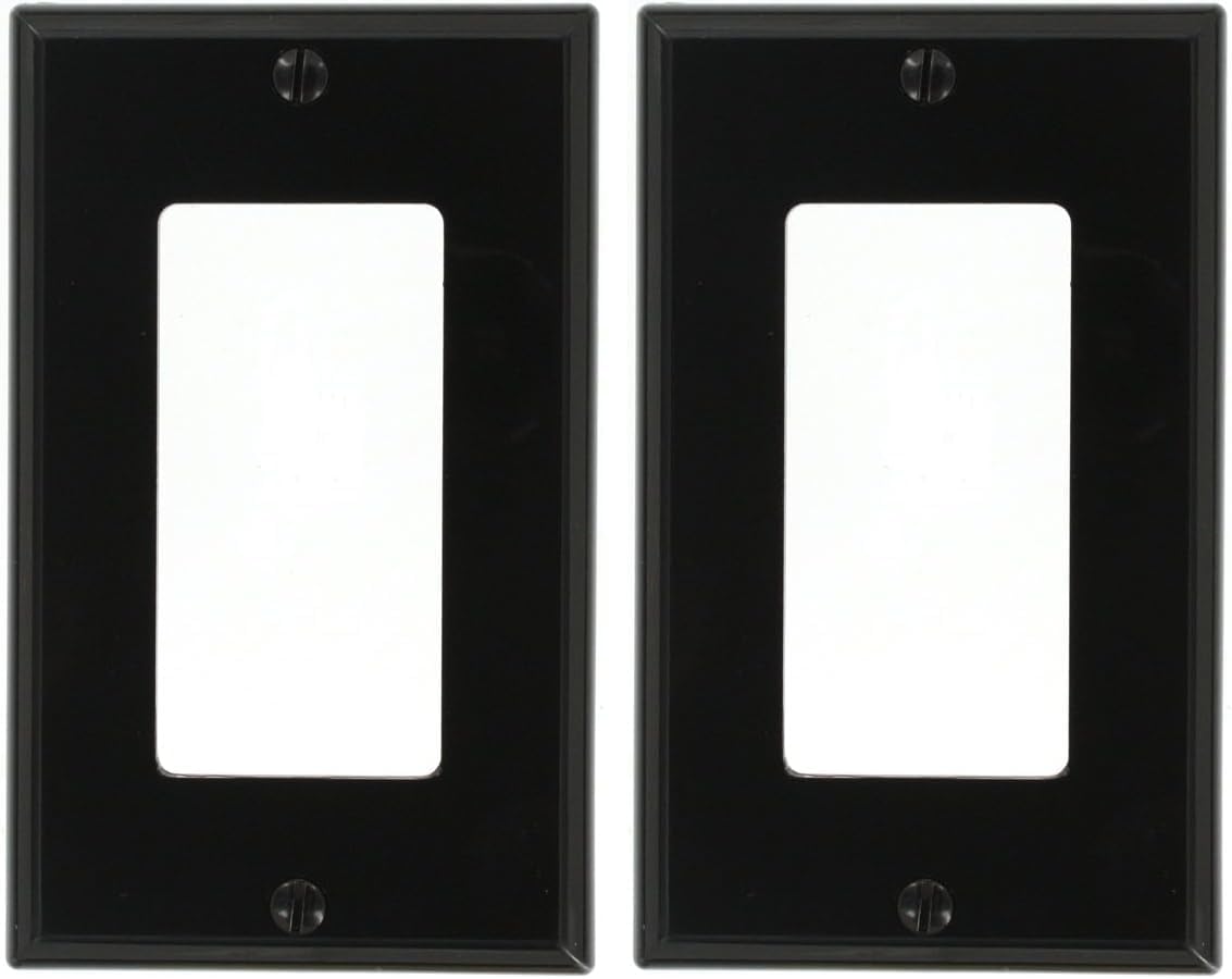 Leviton 1-Gang Decora/GFCI Device Wallplate, Standard Size, Thermoplastic Nylon, Device Mount, 80401-NT, Light Almond