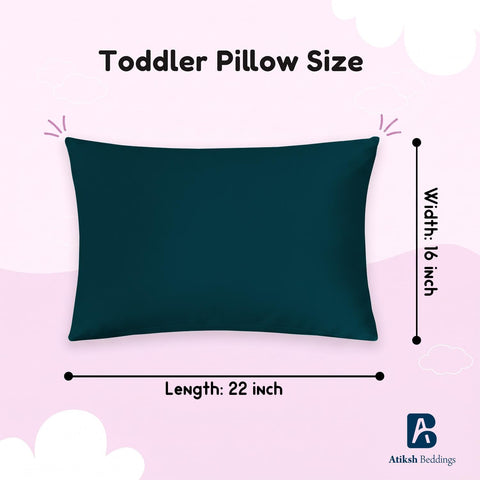 2 Pack Cotton Toddler Youth Pillowcase 16x22 Zipper Teal