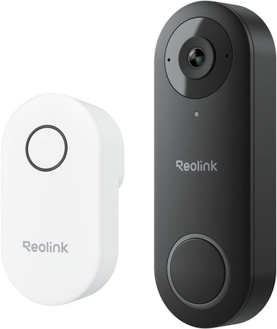REOLINK Video Doorbell WiFi 2K Wired Camera, 4:3 Wide View Outdoor Camera